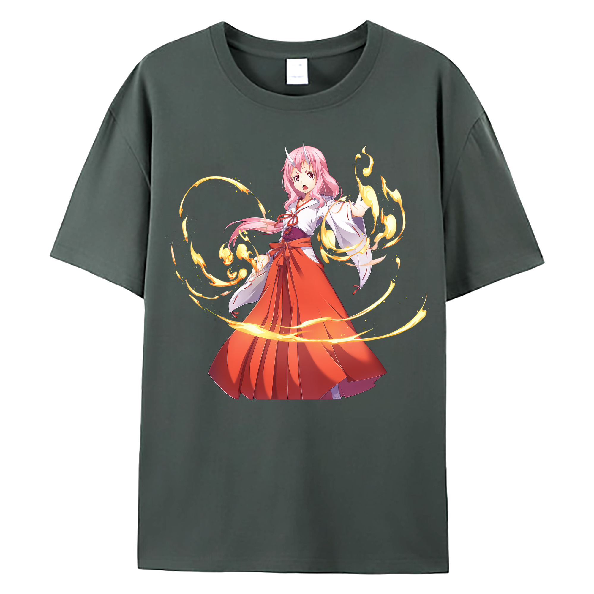 （画像用） 転スラ Regarding Reincarnated to Slime 綿100％ メンズ半袖Tシャツ｜肌触りやわらか＆通気性